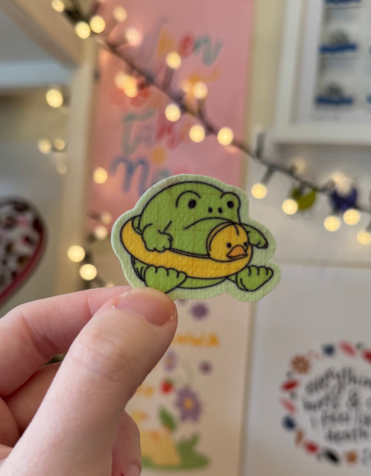 Summer grumpy frog Tubie tape hypafix stickers