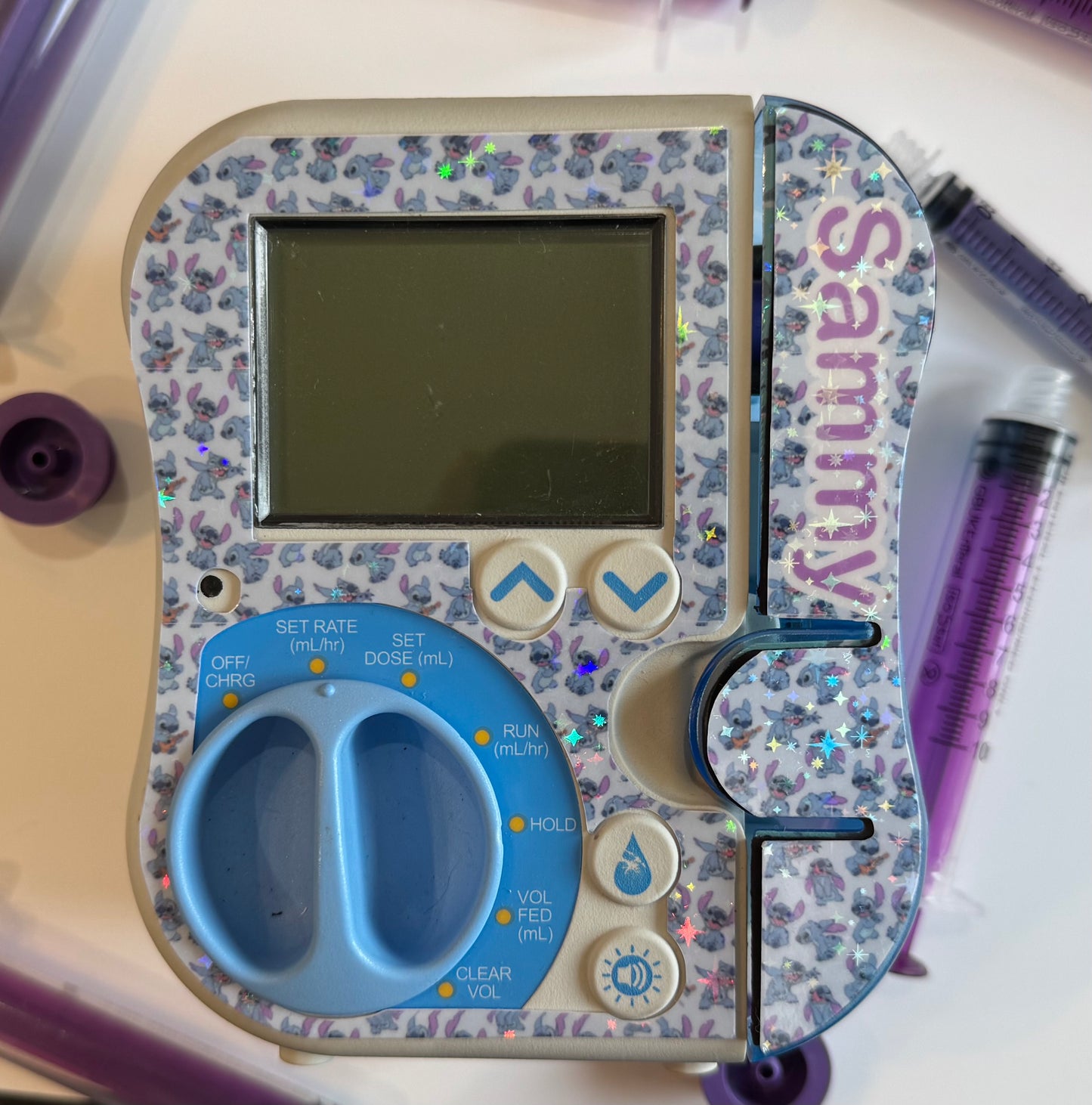 Stitch Personalised Abbott pump sticker