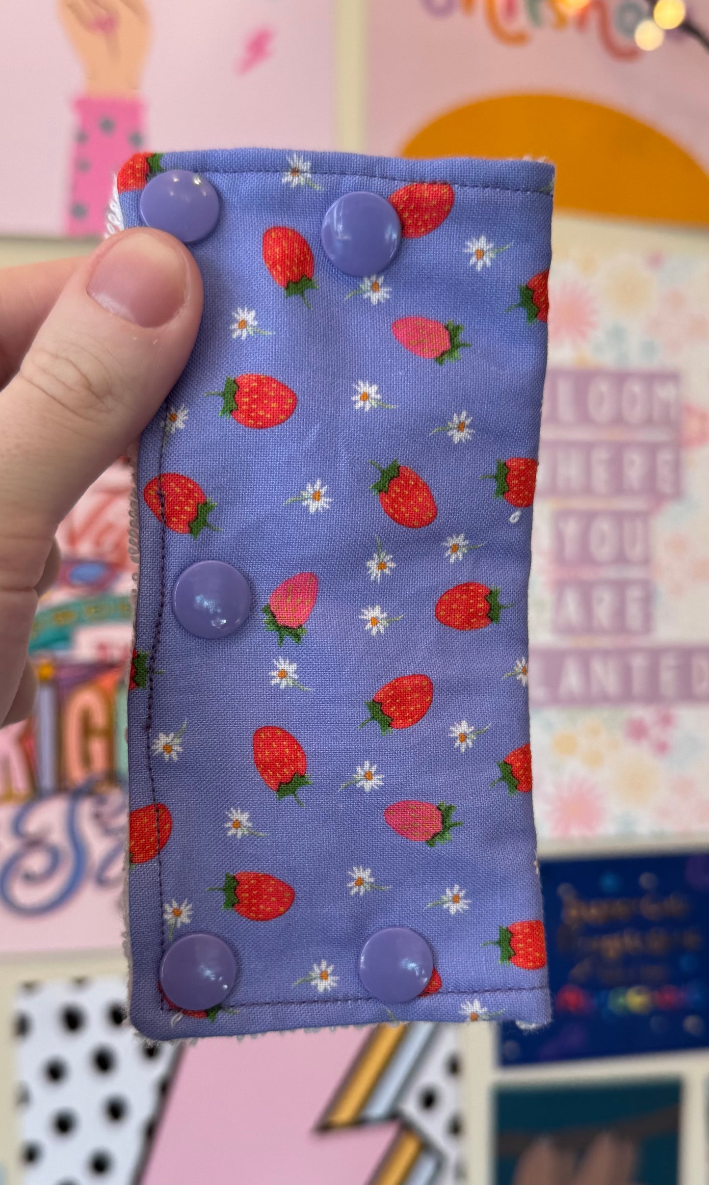 Strawberry’s on purple summer Large port cover