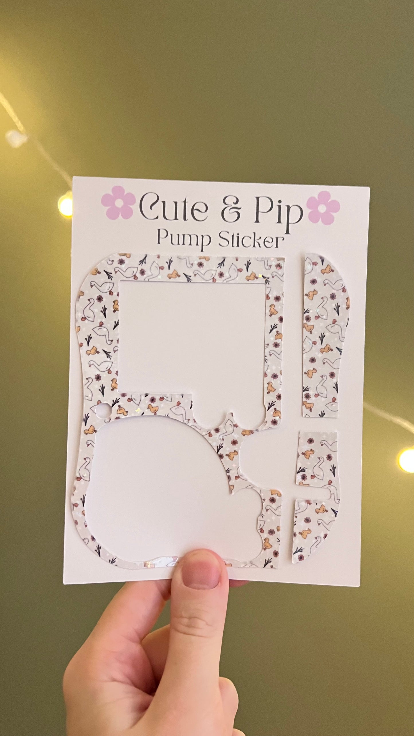 Cute ducks and ducklings Abbott non-personalised pump sticker