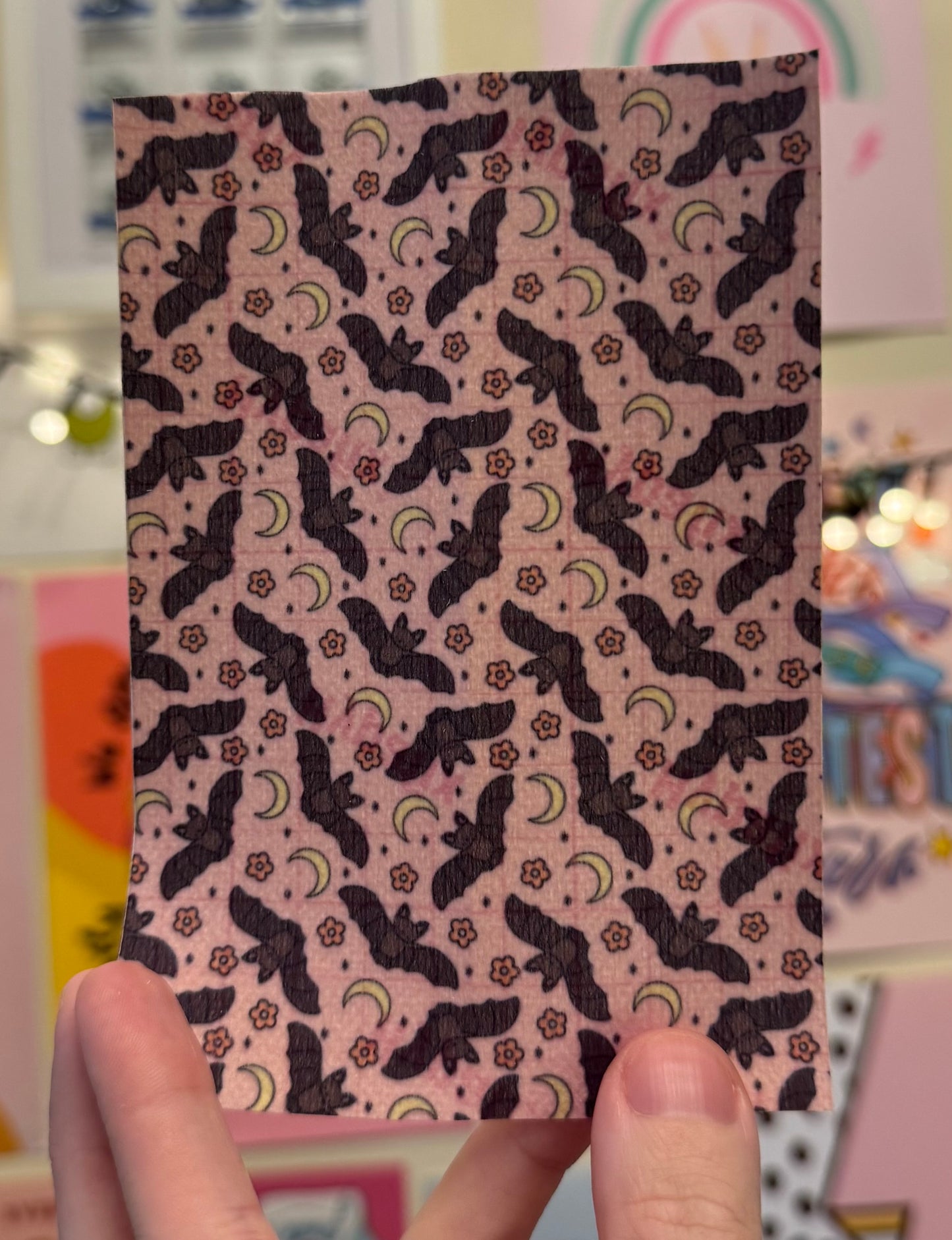 Bats cute pink Halloween tubie tape