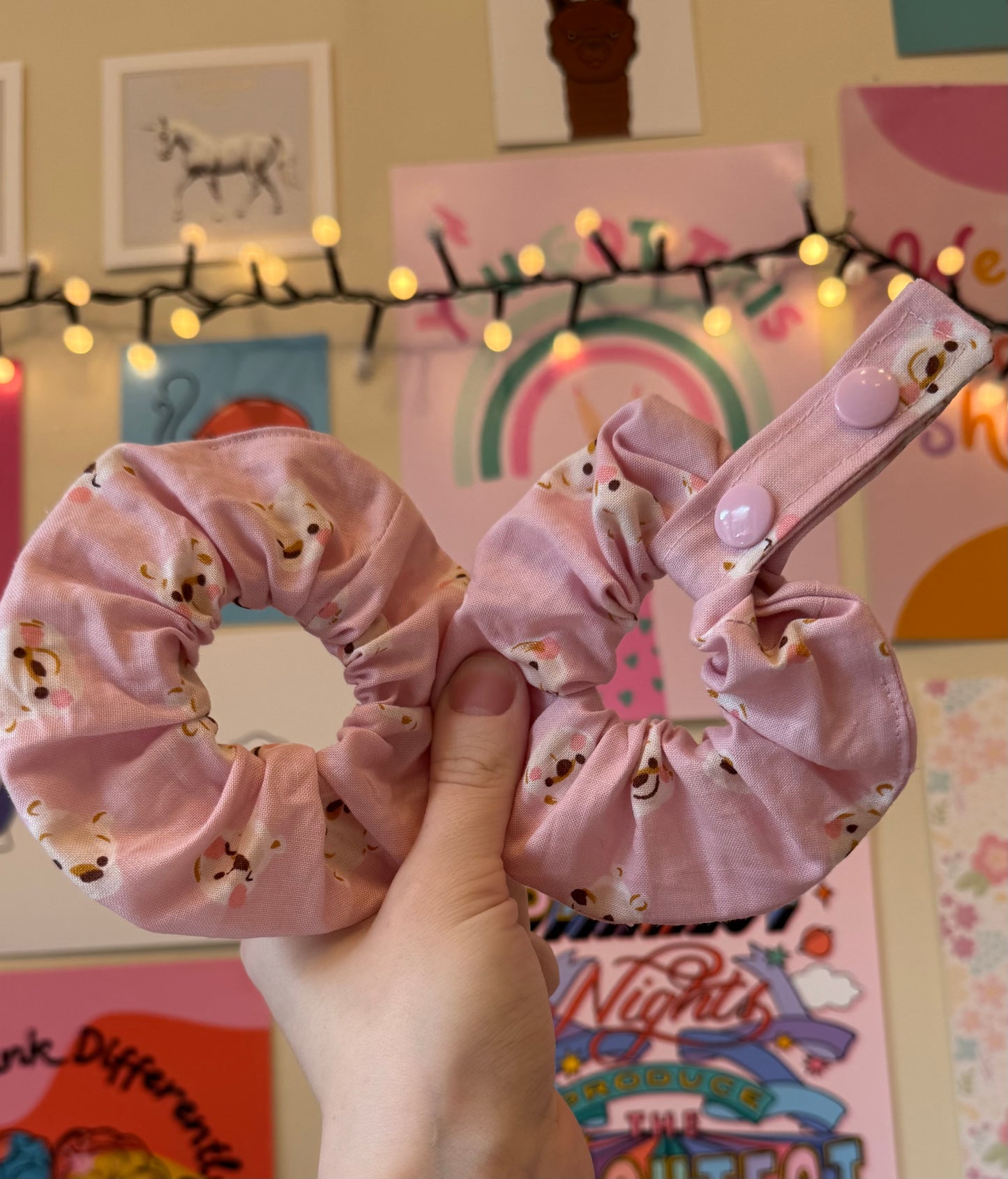 Winnie the Pooh pink Mini tubie scrunchies
