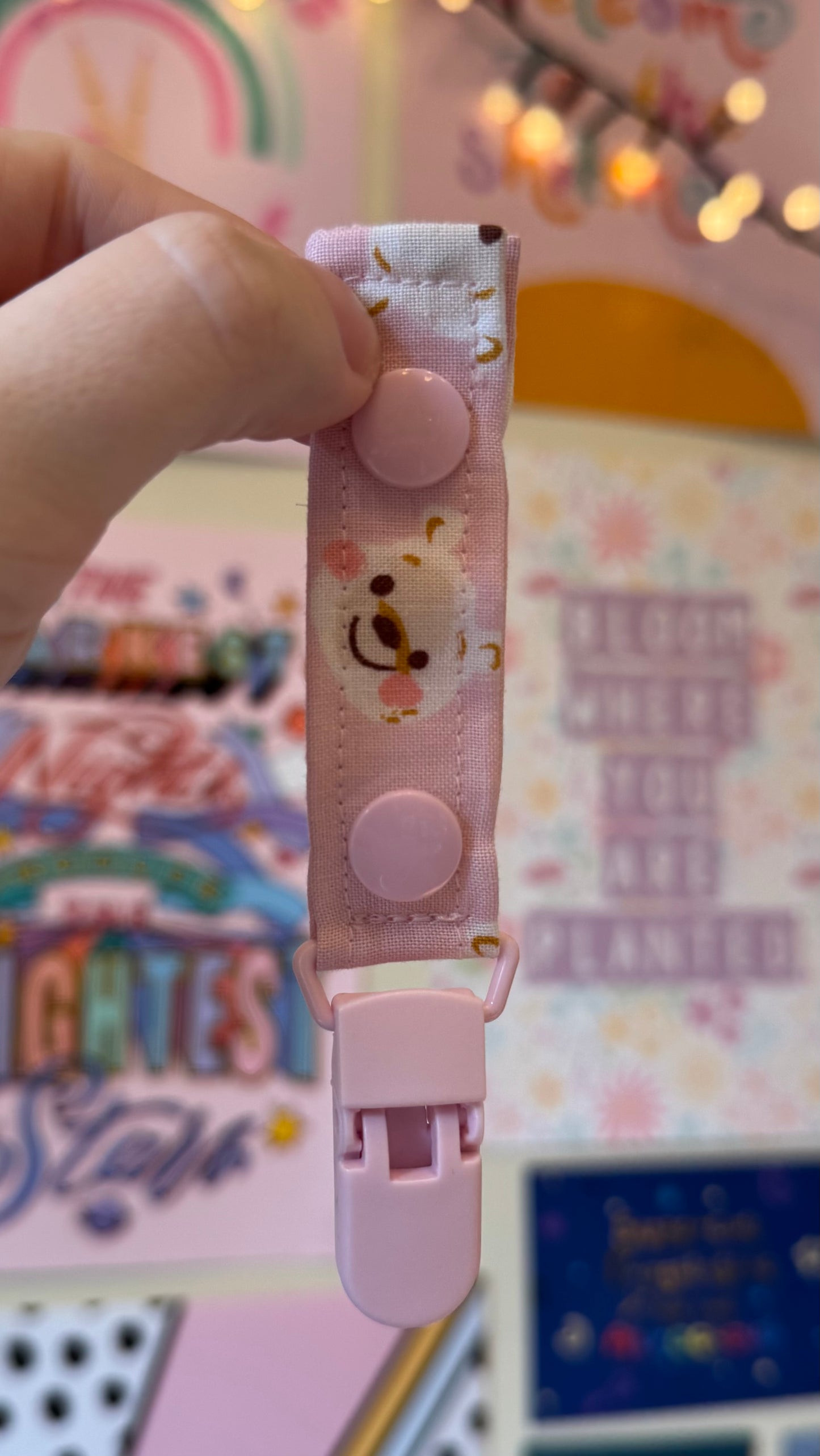 Winnie the Pooh pink Tubie clips