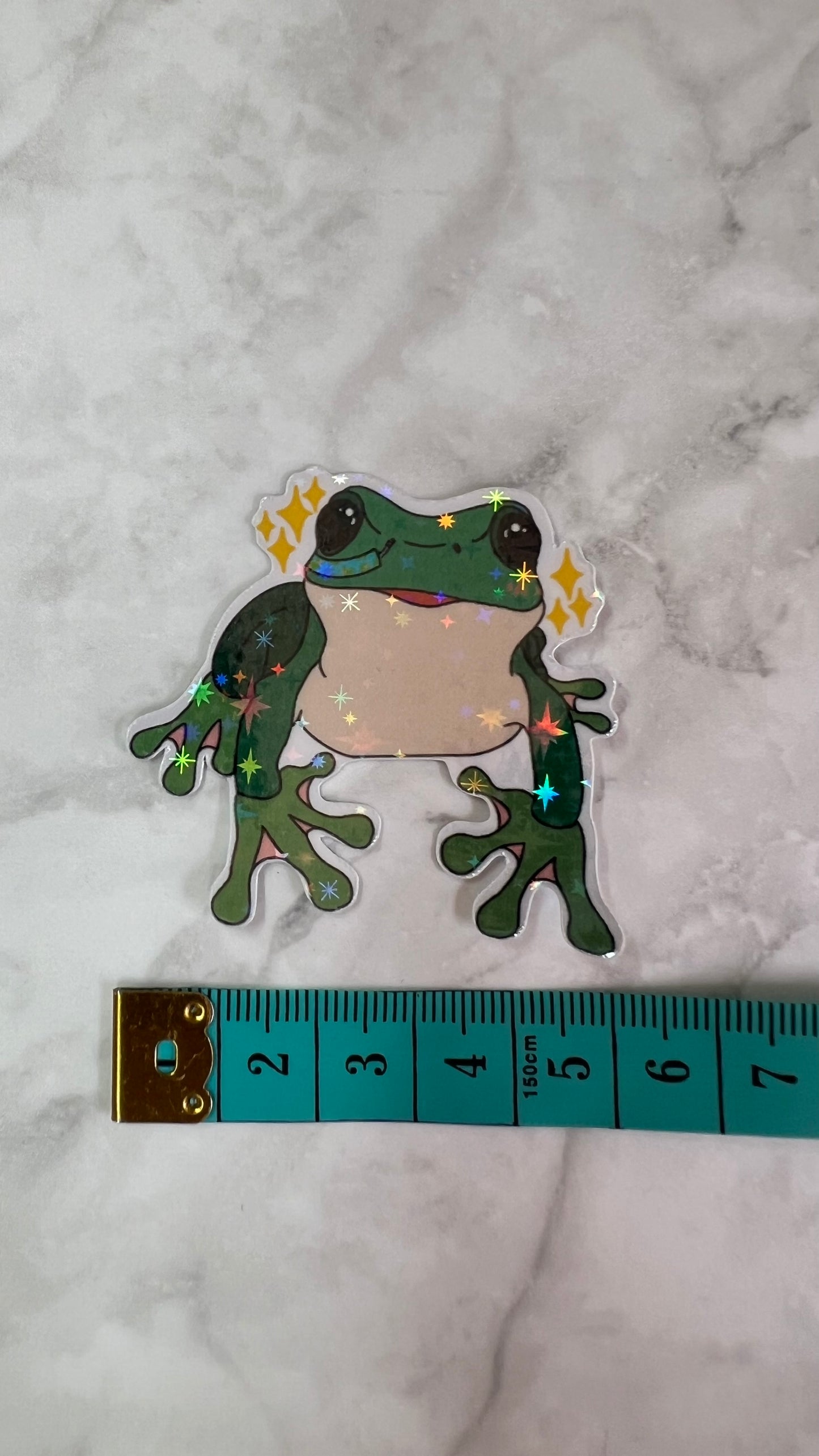Tubie frog holographic sticker with NG/NJ tube