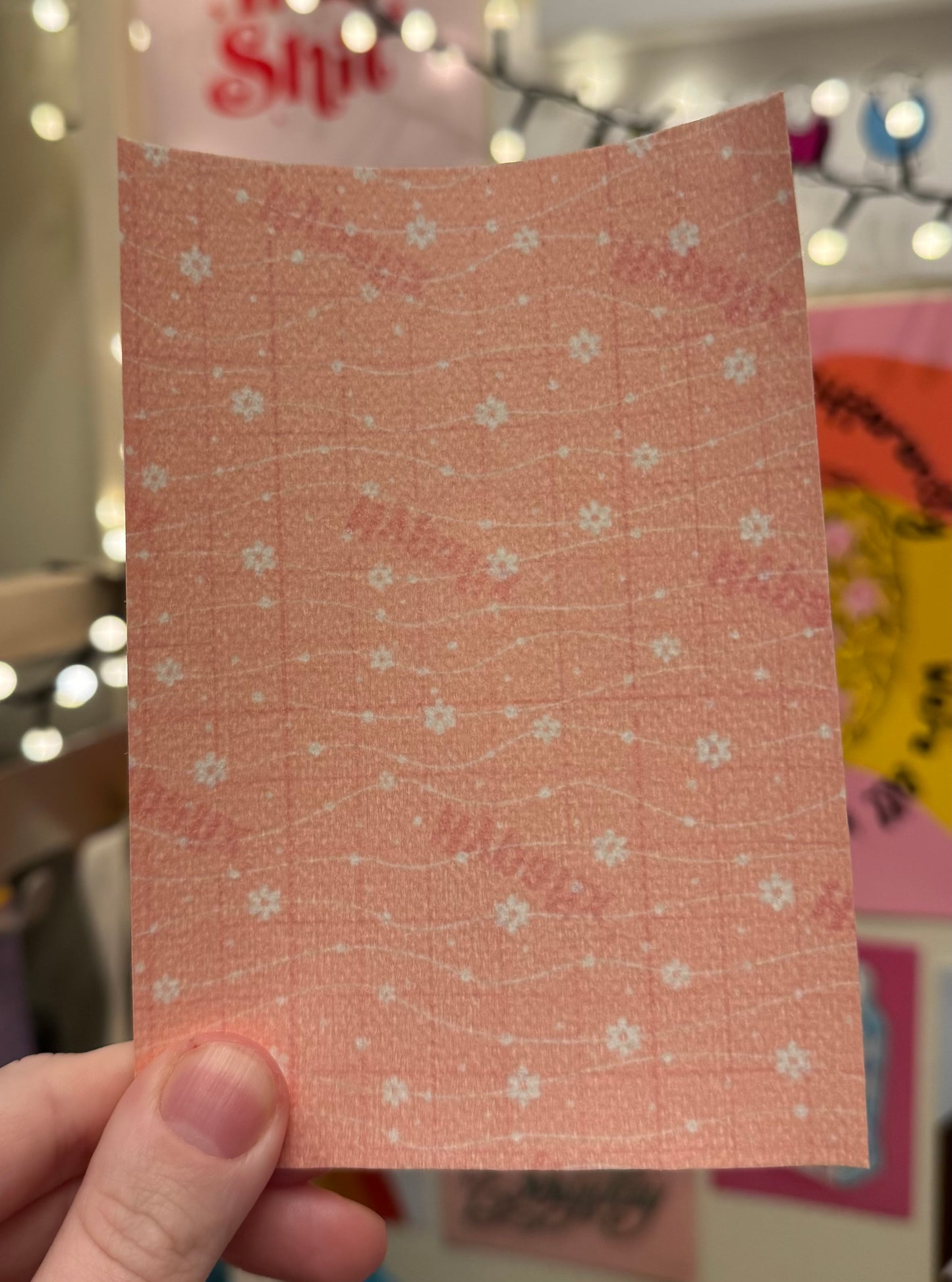 Pink wavy flowers Tubie tape