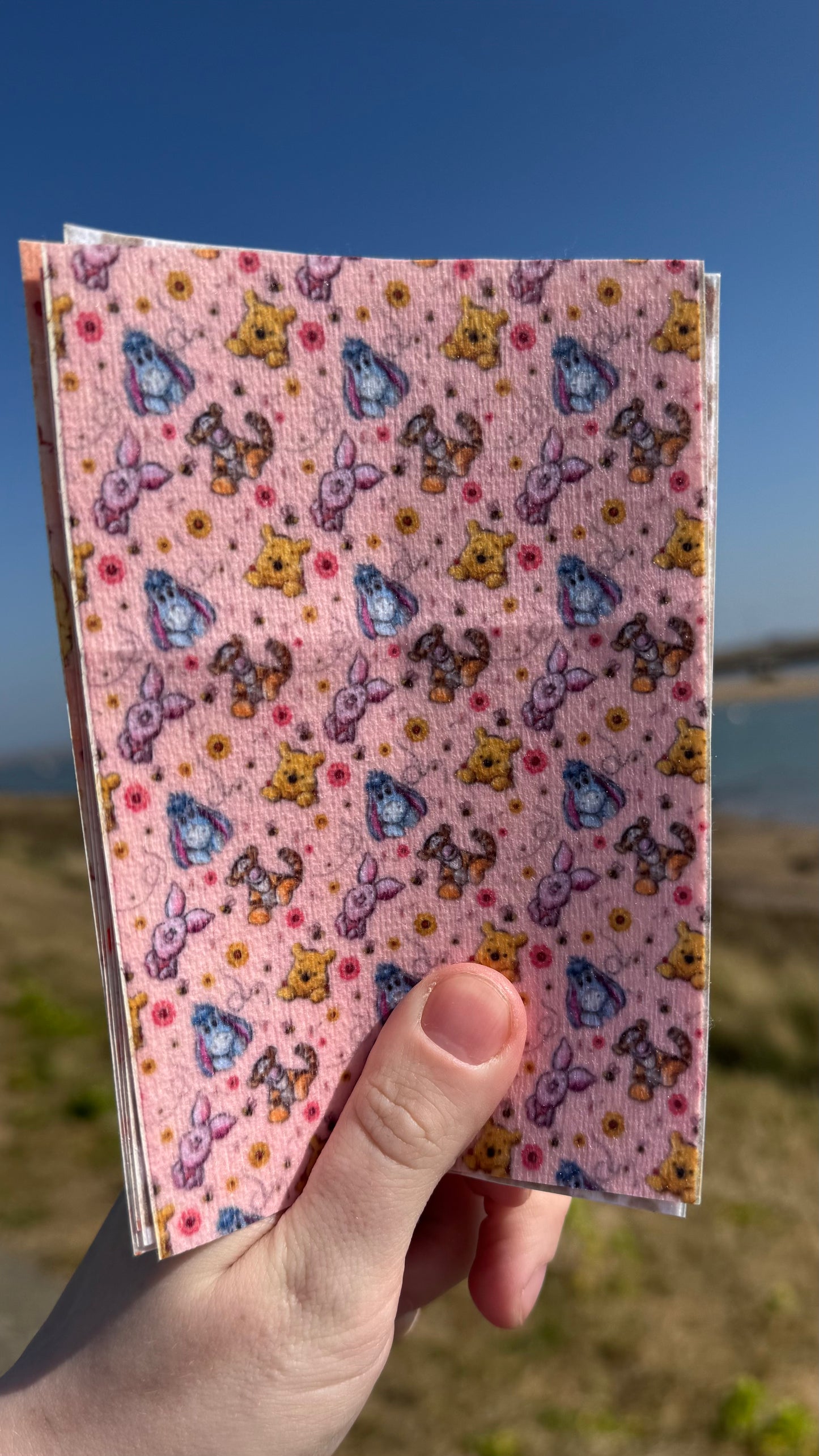Pink cute Winnie the Pooh and friends faces tubie tape