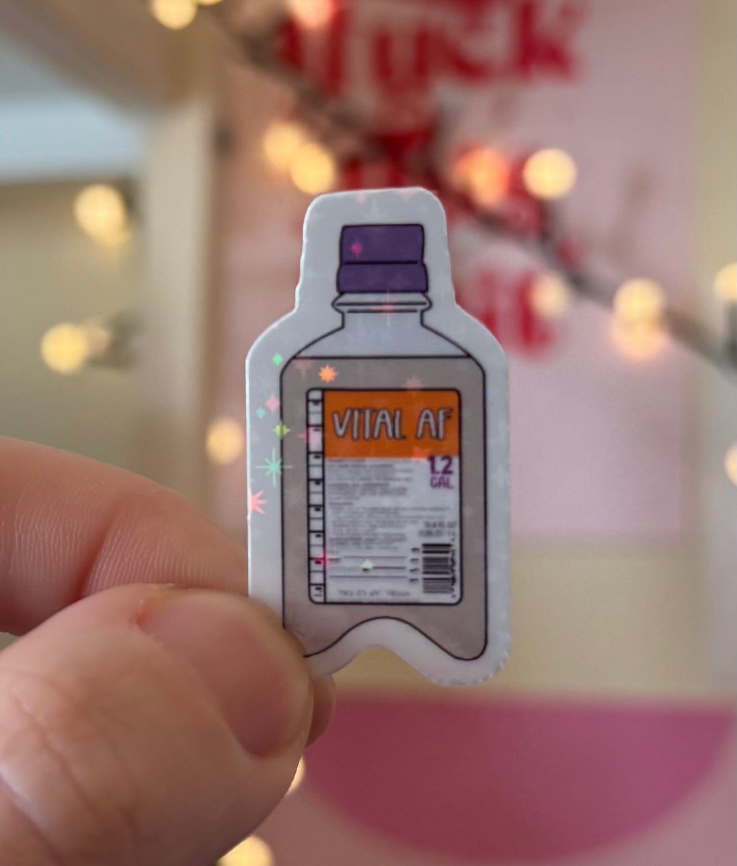 TINY enteral feed Holographic Sticker feeding tube sticker