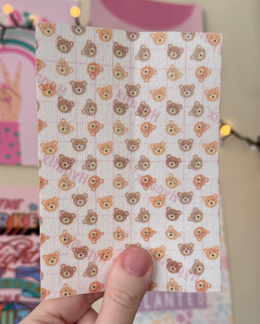 Tiny teddy bear faces tubie tape
