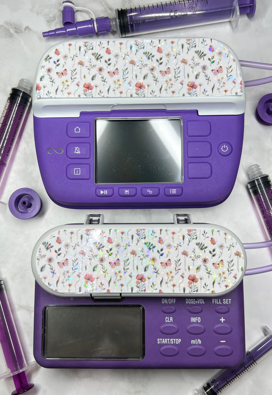 Butterfly’s and wildflowers meadow Nutricia pump sticker