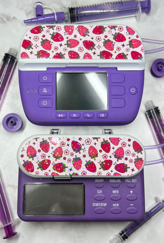 Bright summer strawberrys Nutricia pump sticker