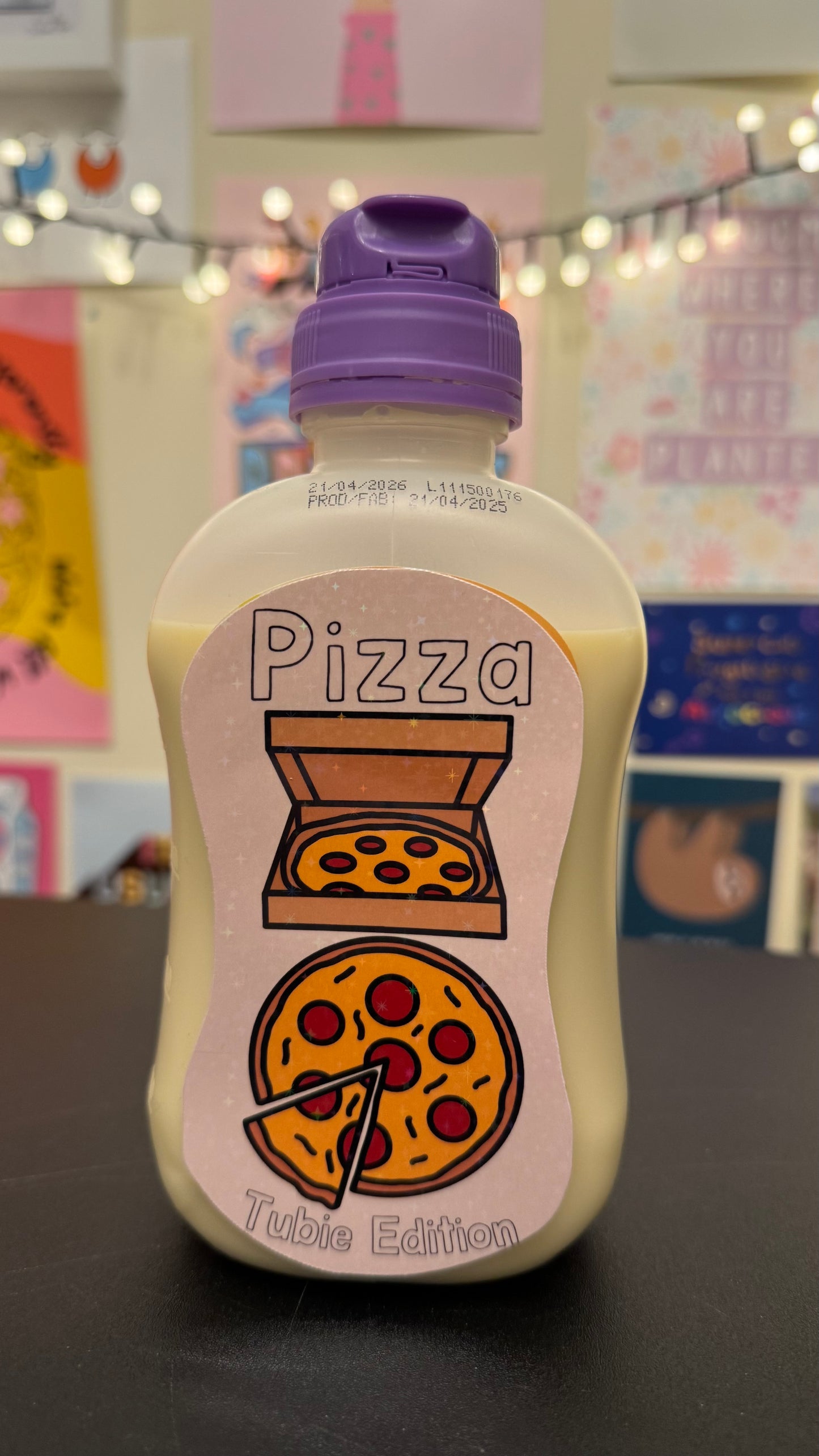 Pizza Tubie edition - Foodie al Tubie (feed bottle stickers)