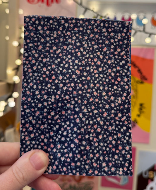 Black & pink floral confetti Tubie tape