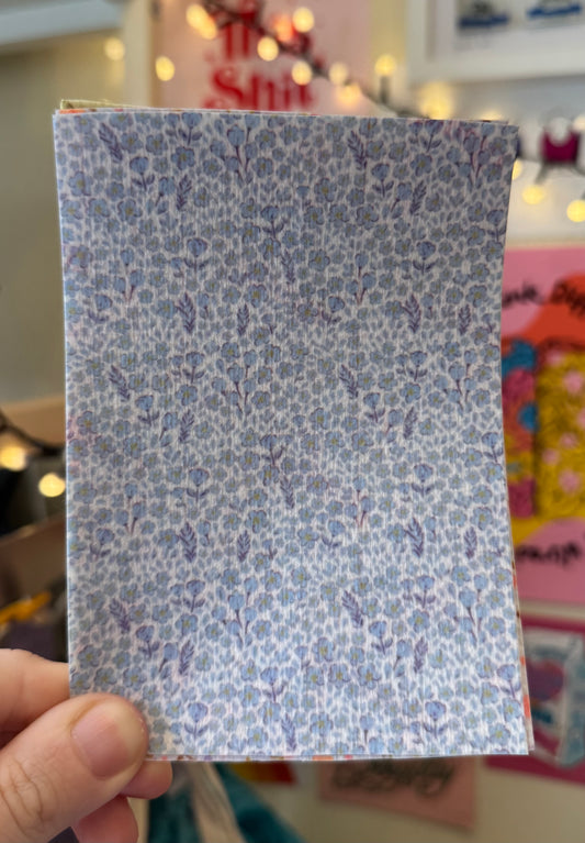 Blue summer floral Tubie tape