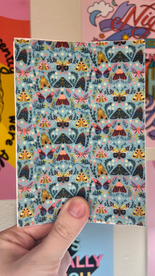 Blue boho butterflies and moth Tubie tape