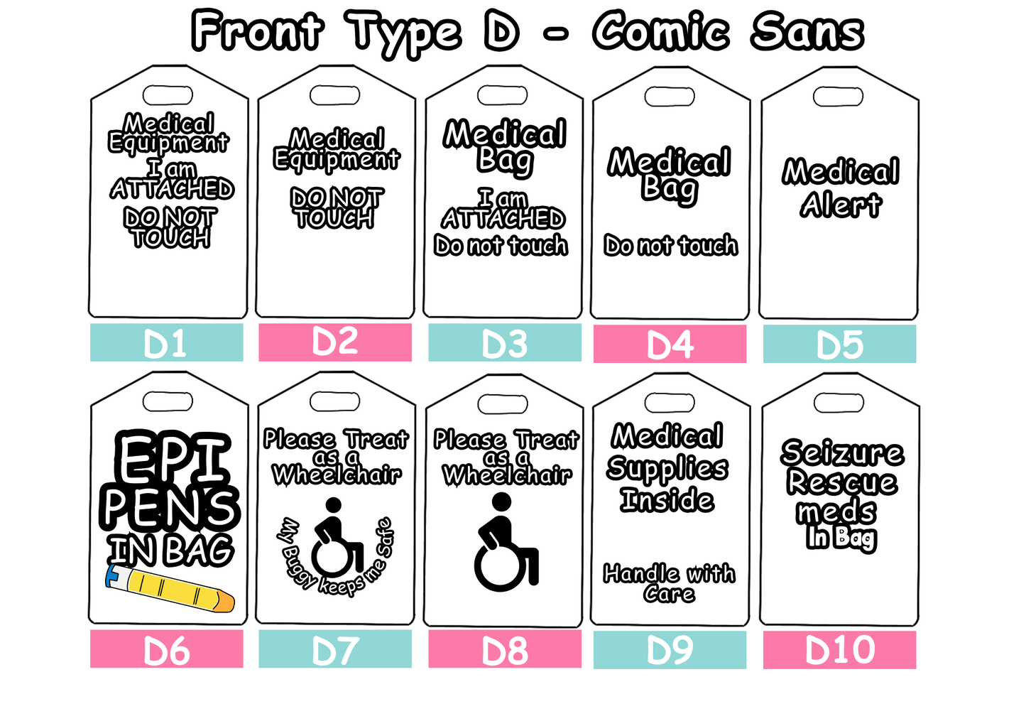 Create Your Own Christmas Medical Bag Tag