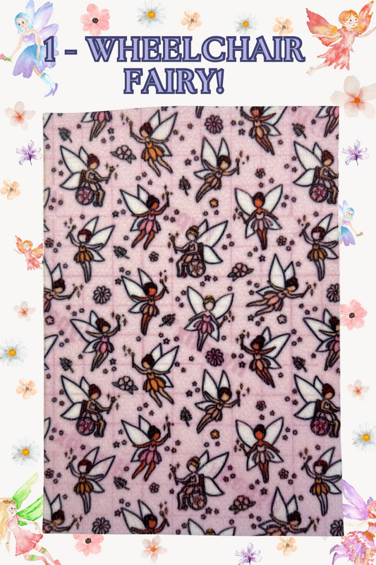 Wheelchair user fairy’s pink Tubie tape