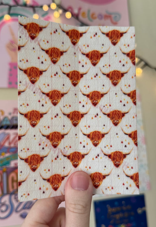 Highland cow faces tubie tape