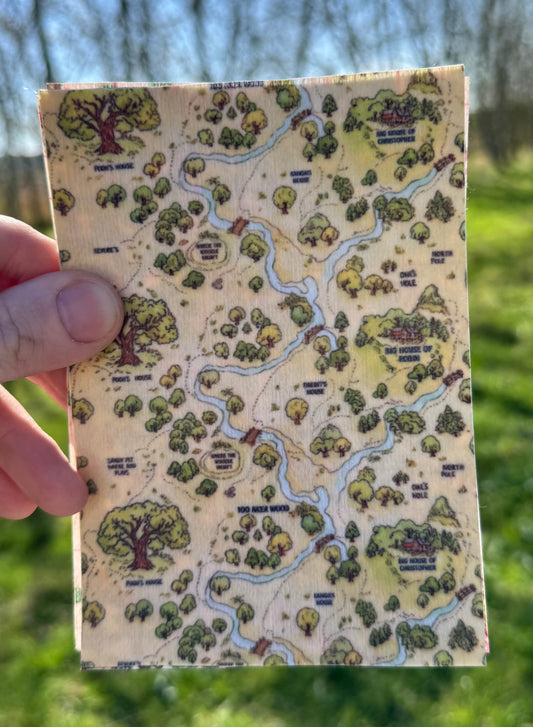 Vintage 100 acre woods map Tubie tape Winnie the Pooh collection