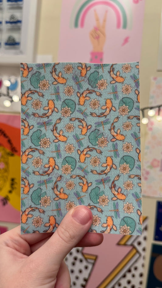 Blue Japanese koi fish Tubie tape collection