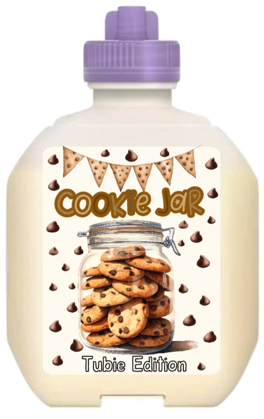 Nestle Peptamen Cookies jar tubie edition - Foodie al tubie feed bottle stickers