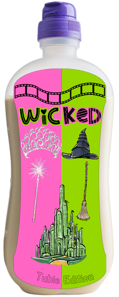 Wicked tubie edition - Foodie al Tubie feed bottle stickers