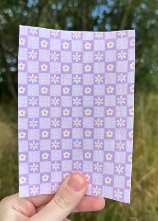 Purple checkered cute pastel tubie tape collection