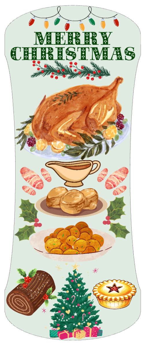 Christmas meal tubie edition - Foodie al Tubie feed bottle stickers