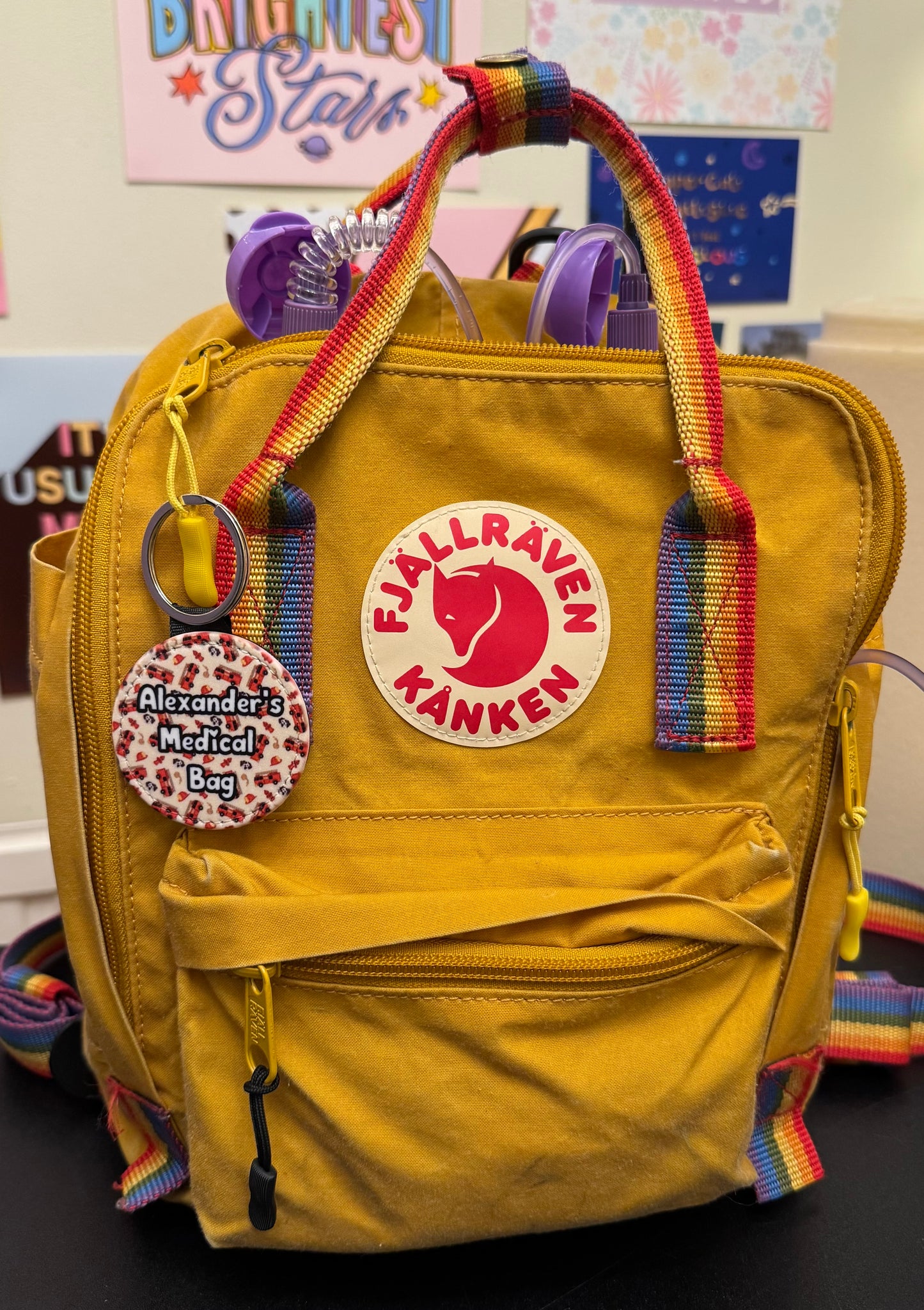 Fire engines Mini personalised bag tag - “your NAME! Medical bag” 5cm medical bag tag!