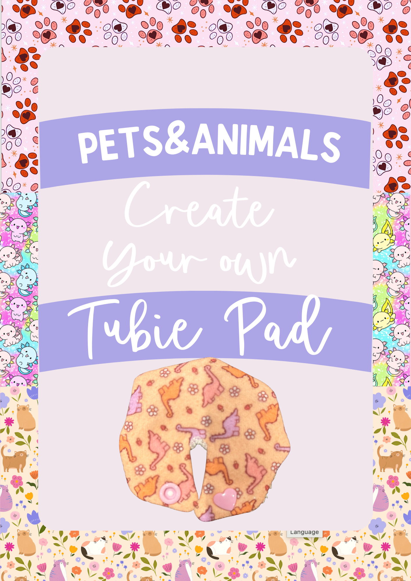 Create Your Own tubie pads pets and animals