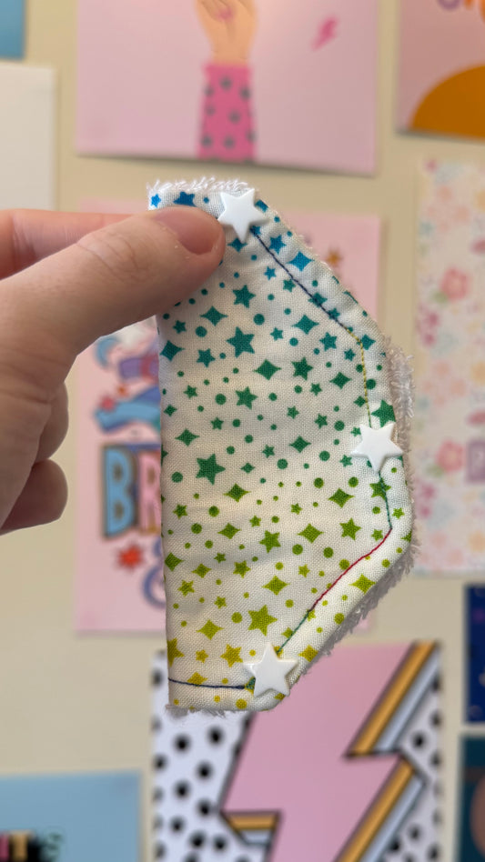 Rainbow ombré stars blue and green Port covers