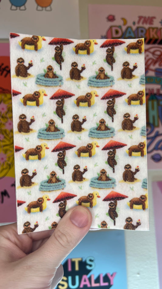 Sloths chilling for the summer Tubie tape