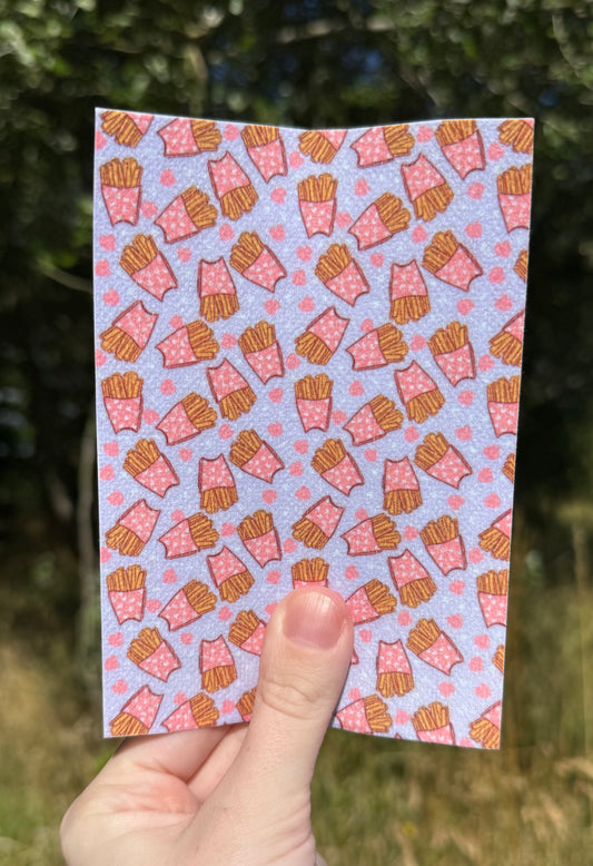 Pink fries cute food tubie tape