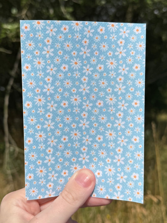 Bright blue flowers pastel tubie tape