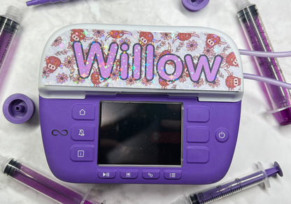 Floral boho cows personalised Nutricia infinity and infinity 3 pump sticker