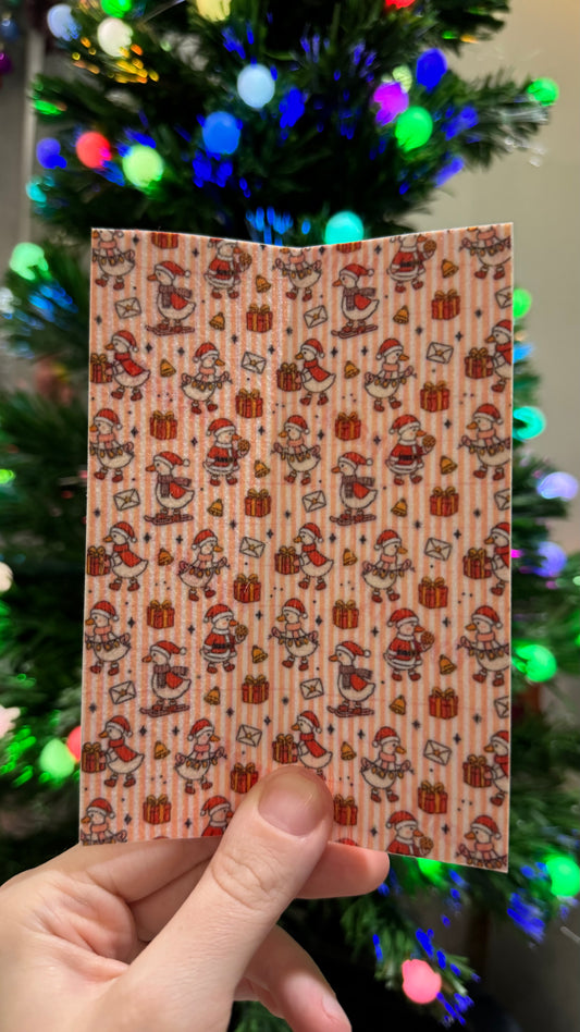 Santa skiing ducks Winter Tubie tape collection