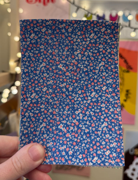 Navy&pink floral confetti Tubie tape