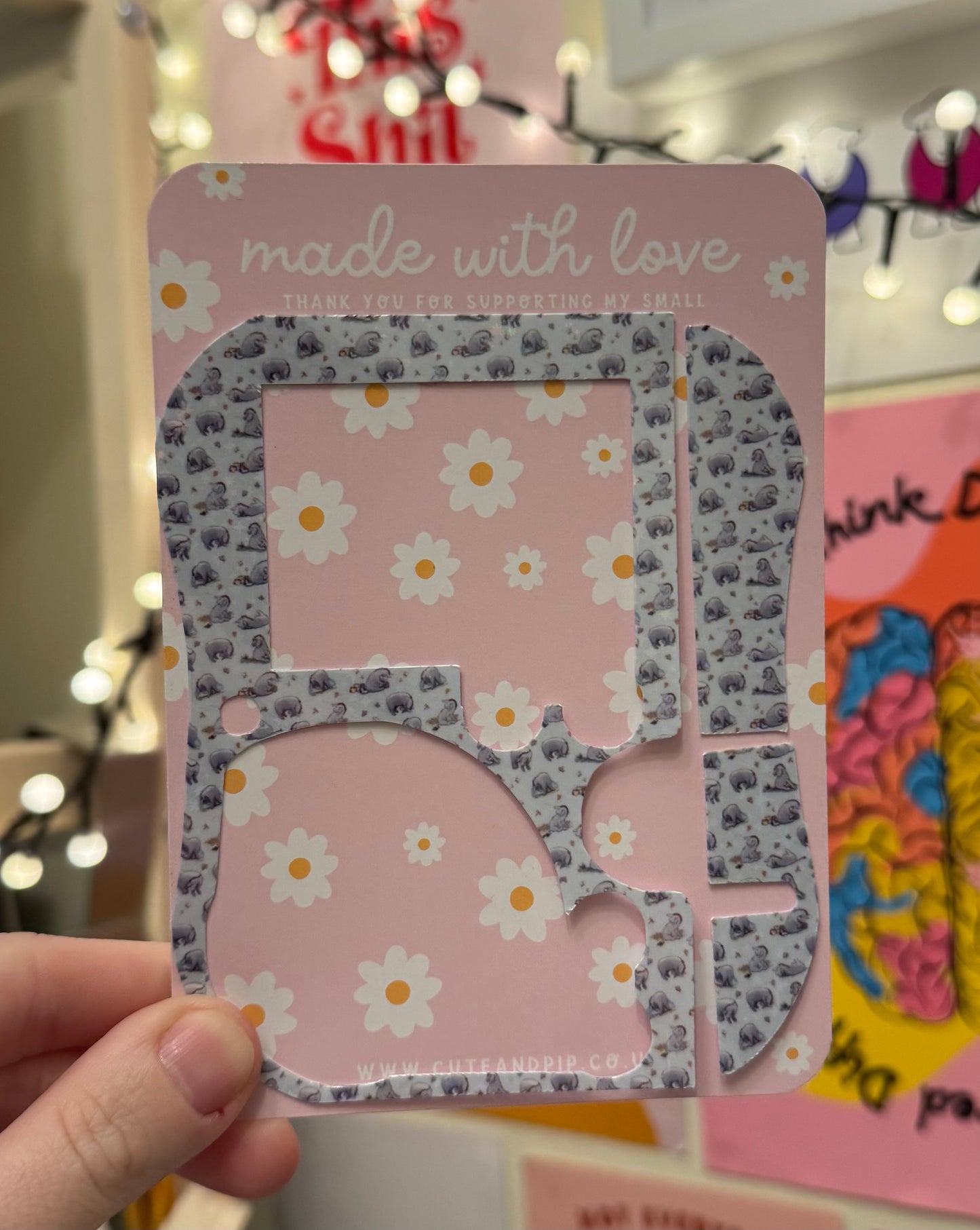 Eeyore Winnie the Pooh Abbott non-personalised pump sticker