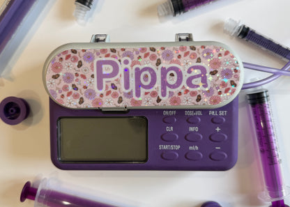 personalised both Nutricia infinity and infinity 3 pump types available (pump sticker) pink flowers and butterflies