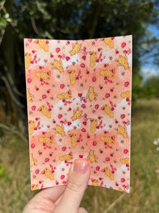 Love Winnie the Pooh love heart ballon’s on pink Tubie tape