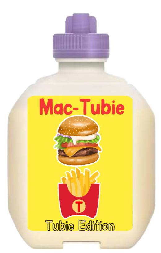 Nestle Peptamen Mac-Tubie - “BURGER” tubie edition - Foodie al Tubie feed bottle stickers
