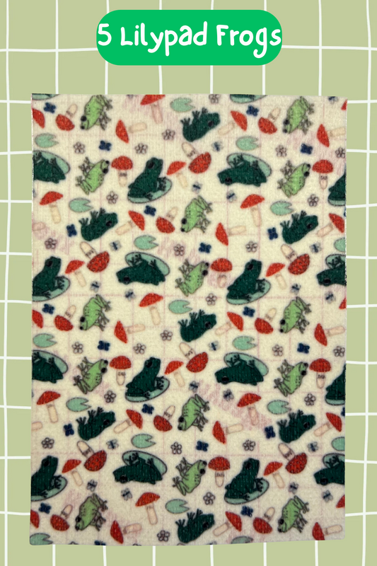 Frogs on Lilly pads and mushrooms Tubie tape