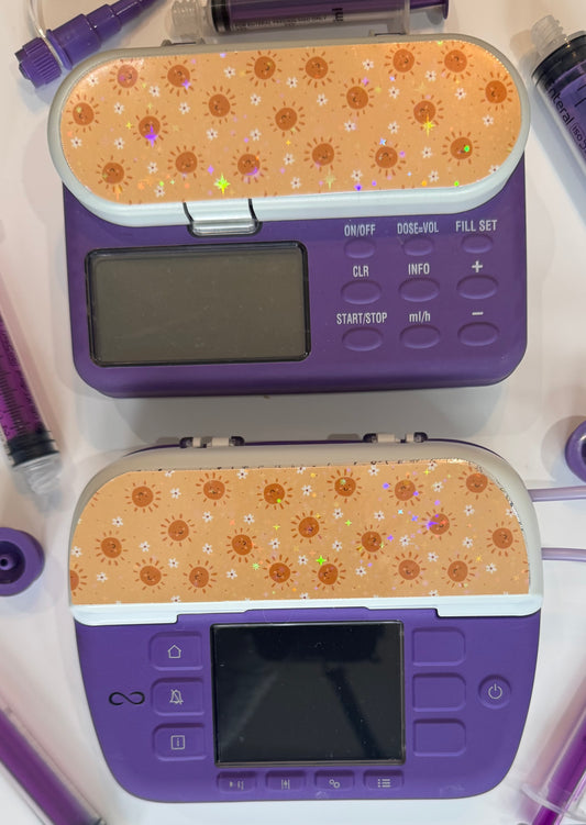 Smiling suns and daisies Nutricia pump sticker