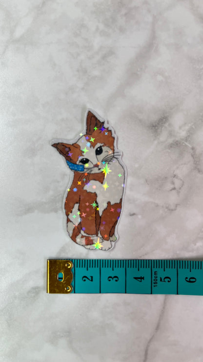Tubie cat holographic stickers