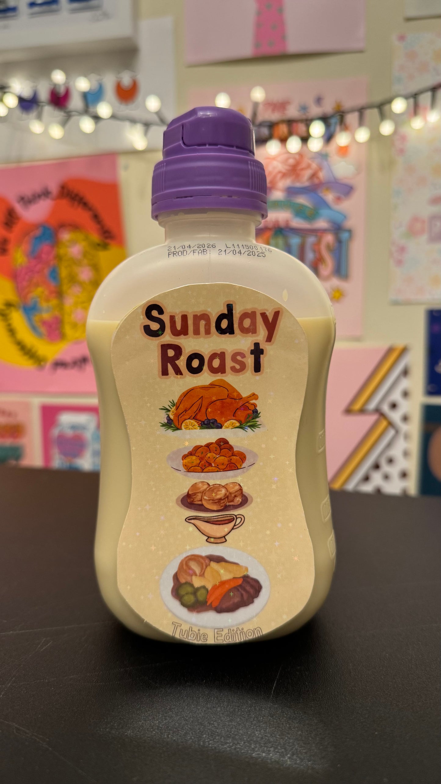 Sunday roast tubie edition - Foodie al Tubie (feed bottle stickers)
