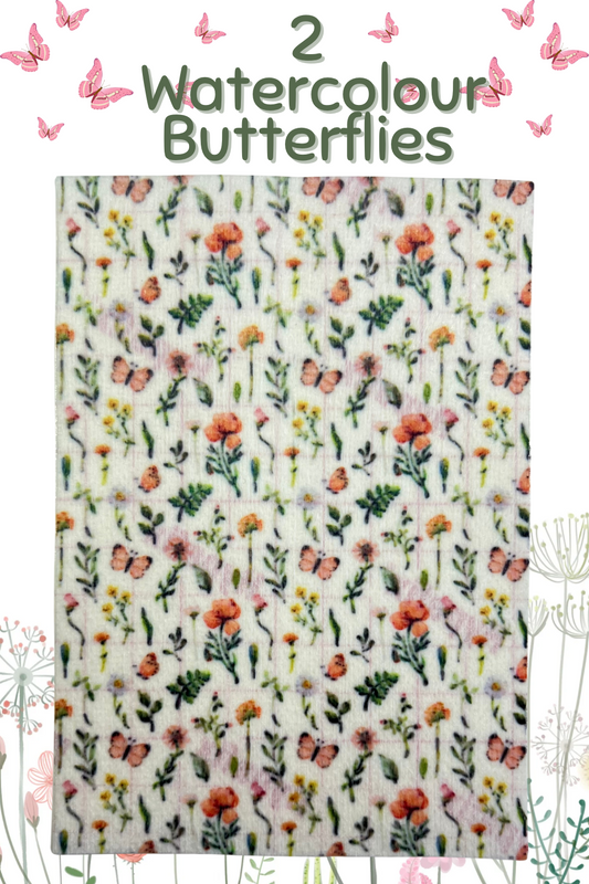 Butterflies on wildflowers meadow Tubie tape