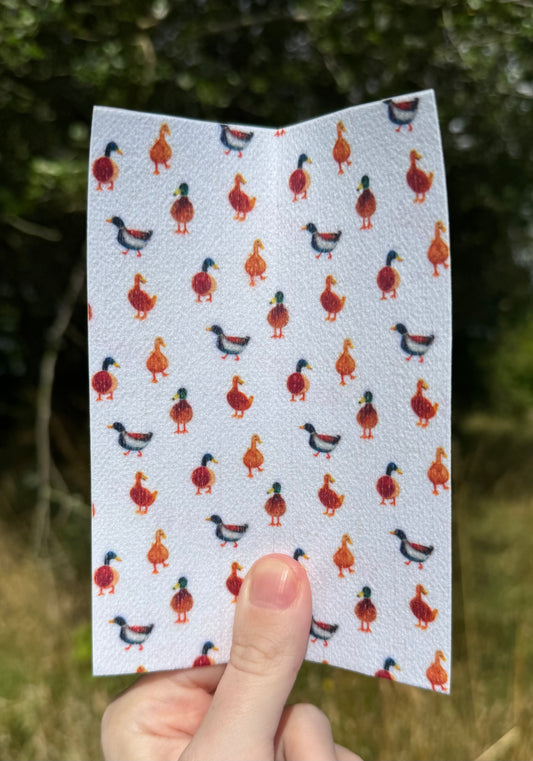 Waddling mallard ducks tubie tape
