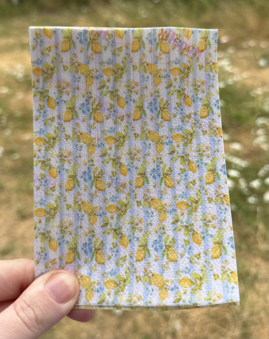 Summer day lemons in blue Tubie tape