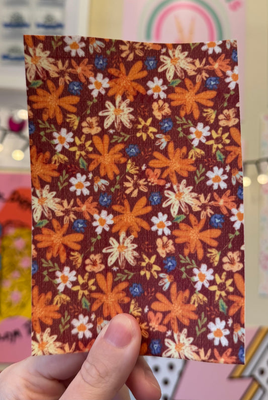 Cute autumn orange floral tubie tape