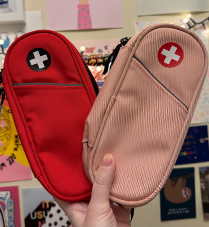 travel meds case with personalised name medical tag (medical supplies NOT included)