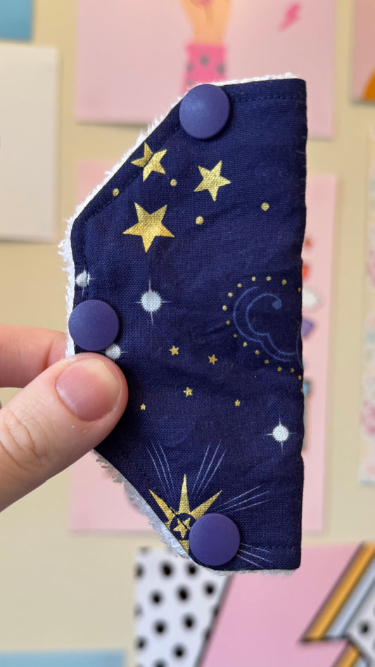 Celestial clouds and stars (navy) Port covers